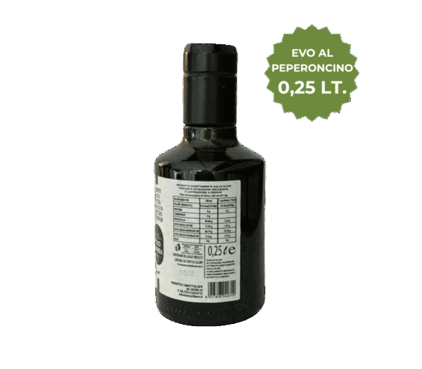Olio Extravergine di Oliva al Peperoncino 0,25lt.